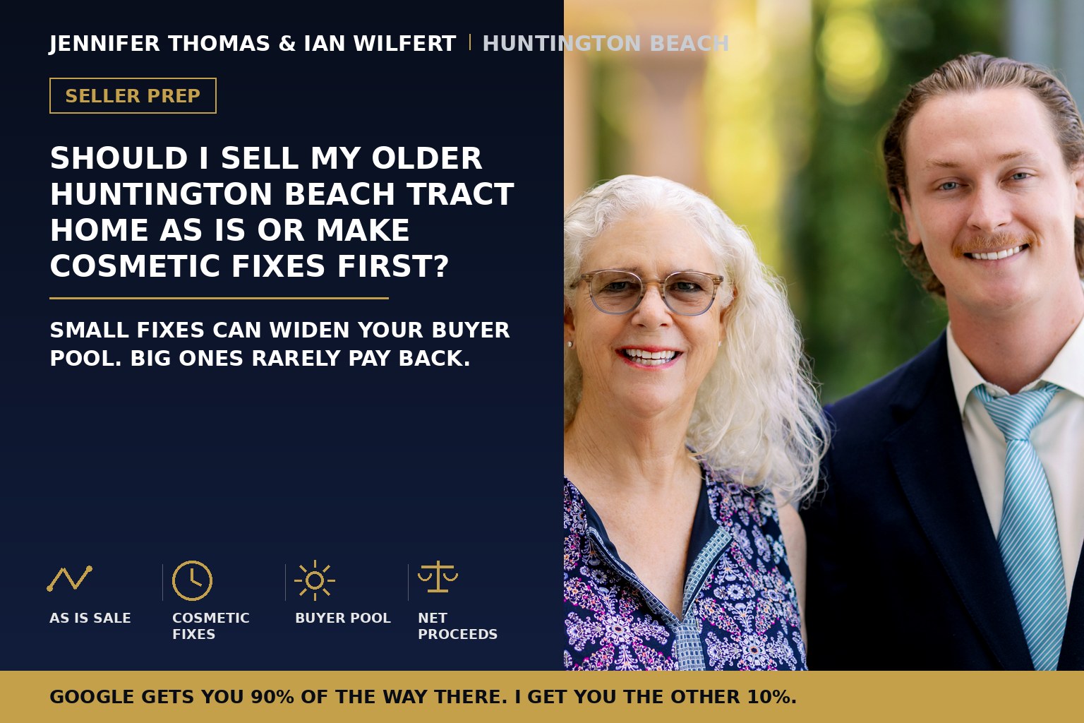 Should I Sell My Older Huntington Beach Tract Home As Is or Make Cosmetic Fixes First?