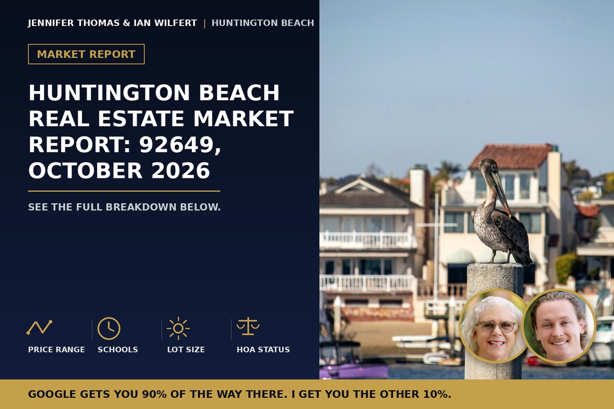 Huntington Beach Real Estate Market Report: 92649, October 2026